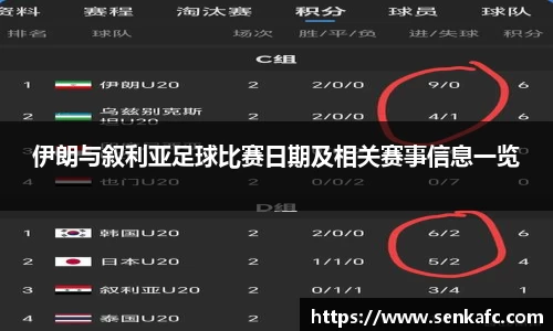 伊朗与叙利亚足球比赛日期及相关赛事信息一览